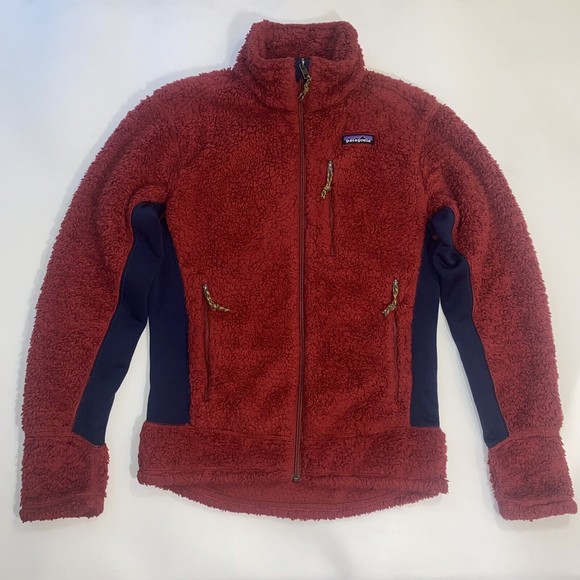 Patagonia Los Gatos Red Full Zip Fleece Jacket Polartec Power Dry Men Small